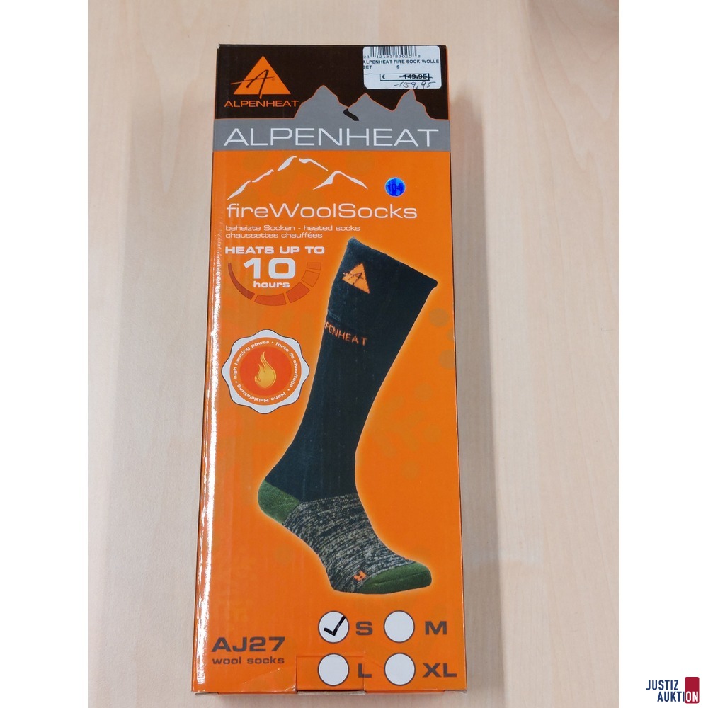 Beheizbare Socken der Marke Alpenheat Größe S