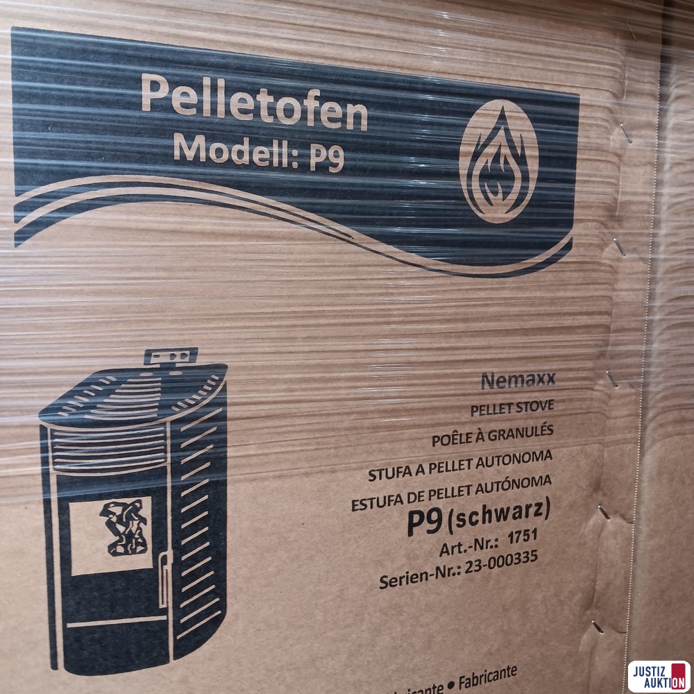 Packstück Pellet Stove, P6, schwarz