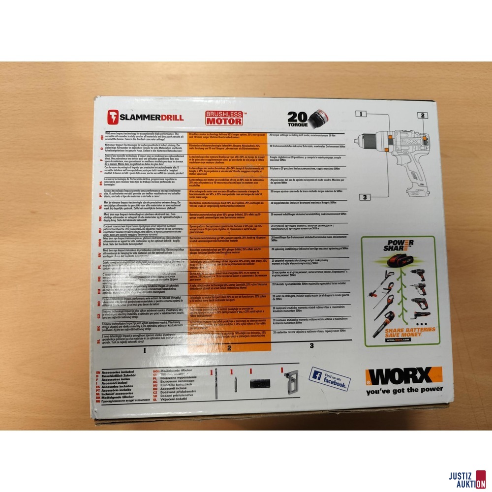 Worx Akku-Schlagbohrmaschine