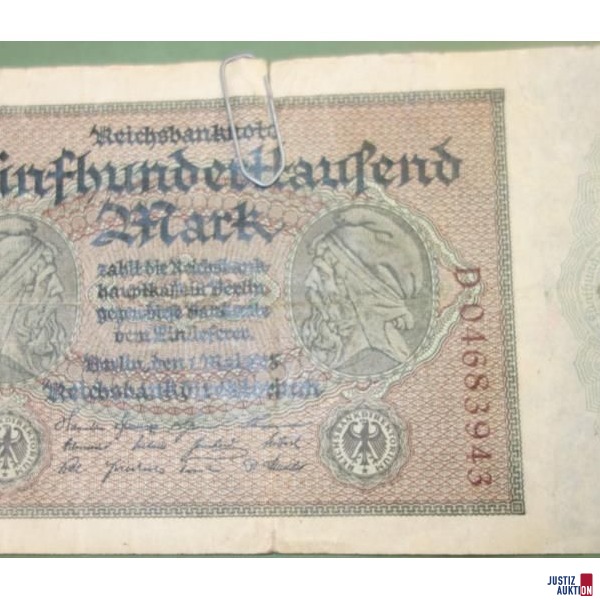 1 Stück Banknote a 500.000 Reichsmark