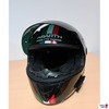 Motorradhelm schwarz mit Aufkleber &apos;Abarth Assetto Corse&apos;