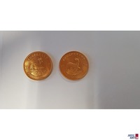 2 Stück Goldmünzen Krügerrand je 1 Oz.