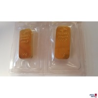 2 Goldbarren zu 50 g Degussa